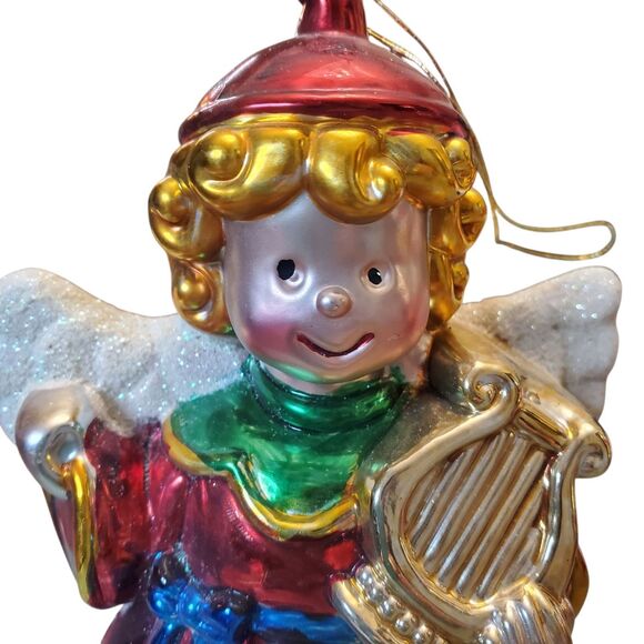 Vintage Glass By Peschka 7" Christmas Angel Ornament - Picture 3 of 5